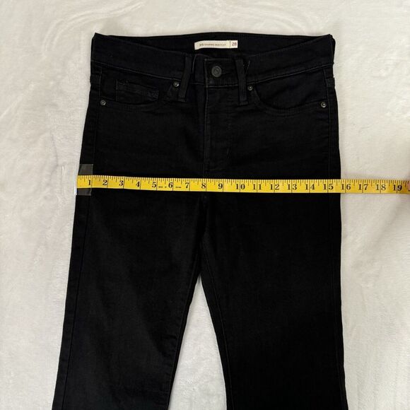 Levi's 315 Shaping Bootcut Jeans Size 28 Black Mid Rise Stretch Western Boho - Picture 10 of 14